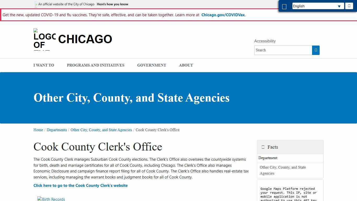 City of Chicago :: Cook County Clerk's Office